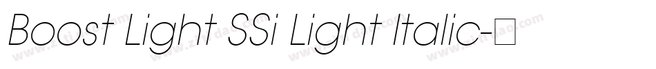 Boost Light SSi Light Italic字体转换